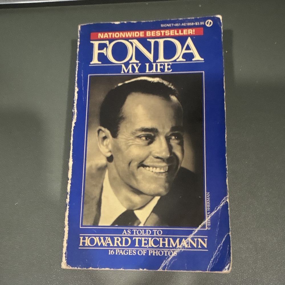 Signet Fonda: My Life Howard Teichmann Paperback 1982 First Printing Photos